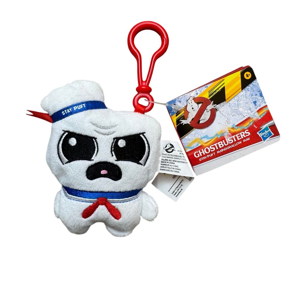 Hasbro Ghostbusters Bag Clip Stay Puff Marshmallow Man Plush Backpack Keychain